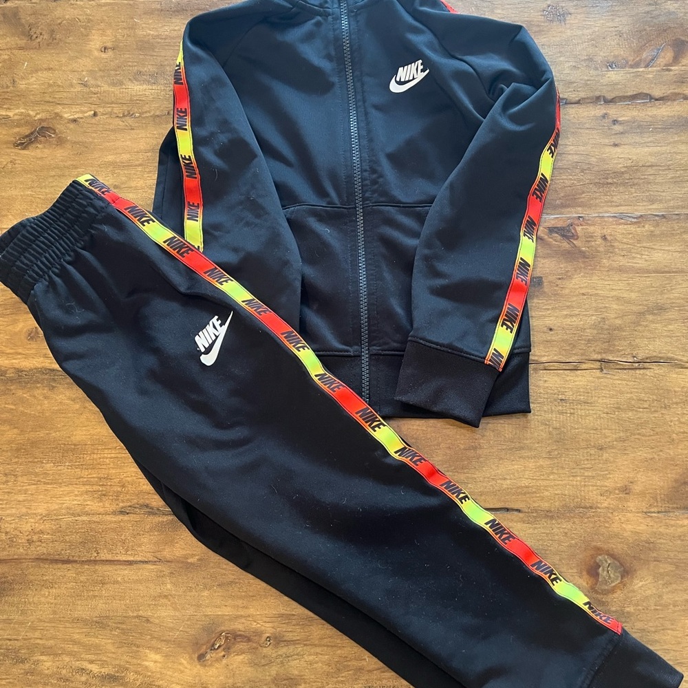 Nike Black Jacket with White Logo